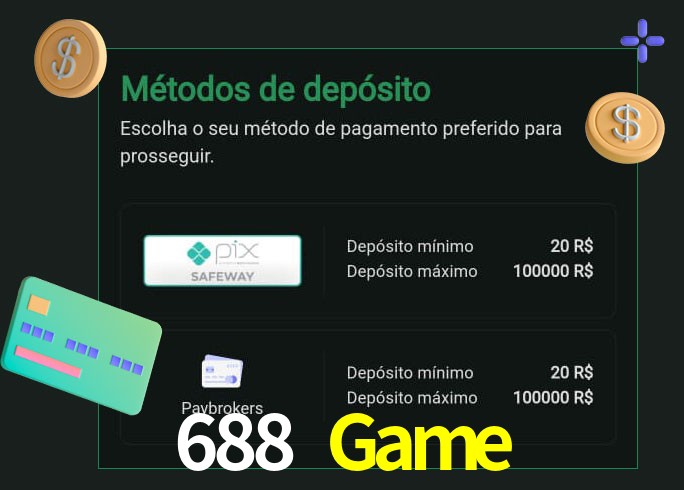 O cassino 688 Game oferece uma grande variedade de métodos de pagamento